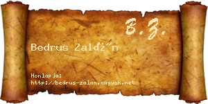 Bedrus Zalán névjegykártya